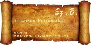 Sztankov Bernadett névjegykártya