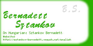 bernadett sztankov business card